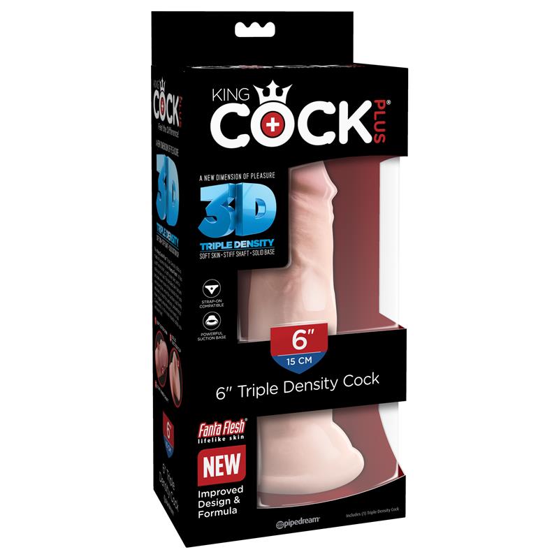 3D Dildo Triple Densidad Plus 6 Natural