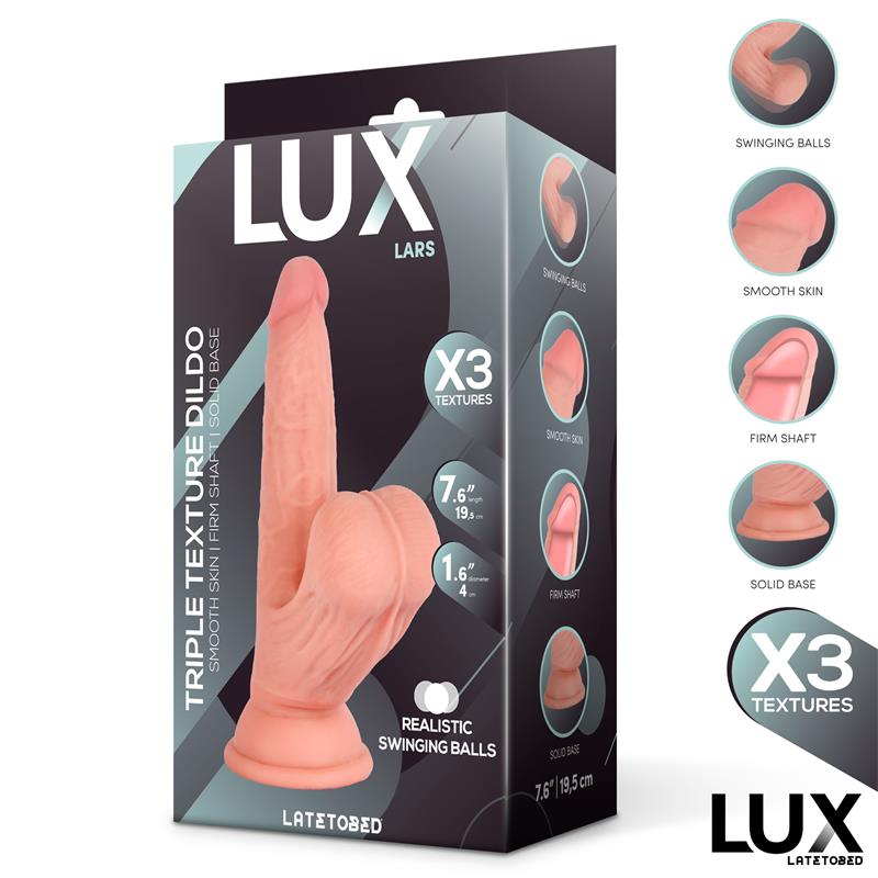 Lars Dildo Triple Densidad con Testiculos Oscilantes 76
