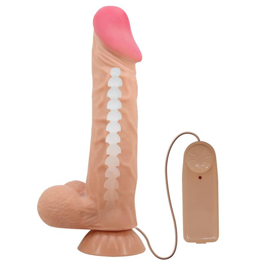 Dildo Realista Doble Densidad Piel Deslizante Retractil 24 cm