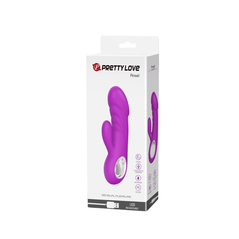 Vibrador Ansel USB Silicona Purpura