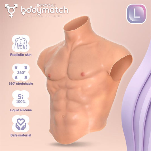 Boomax Traje Torso Masculino Hiperrealista Silicona Liquida Talla L