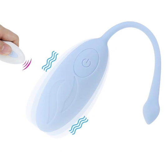 Ovo vibratório com controle remoto azul