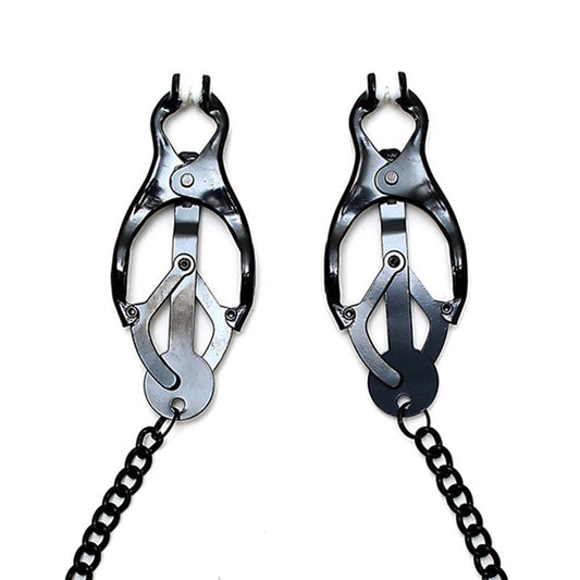 Grampos de mamilo estilo borboleta com corrente