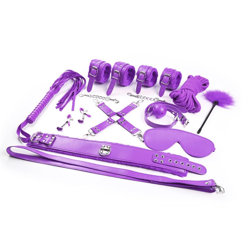 Set Bondage de 10 Piezas Purpura