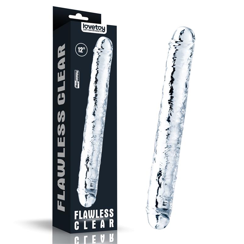 Dildo Doble Flawless Clear 12 Transparente
