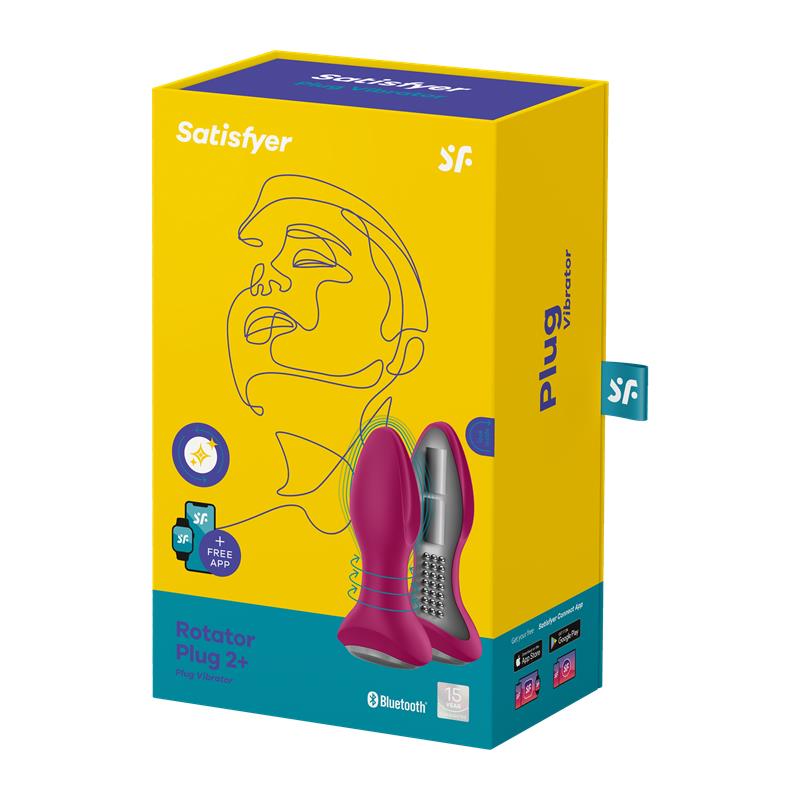 Plugue Anal Rotator 2+ com APP USB Fúcsia