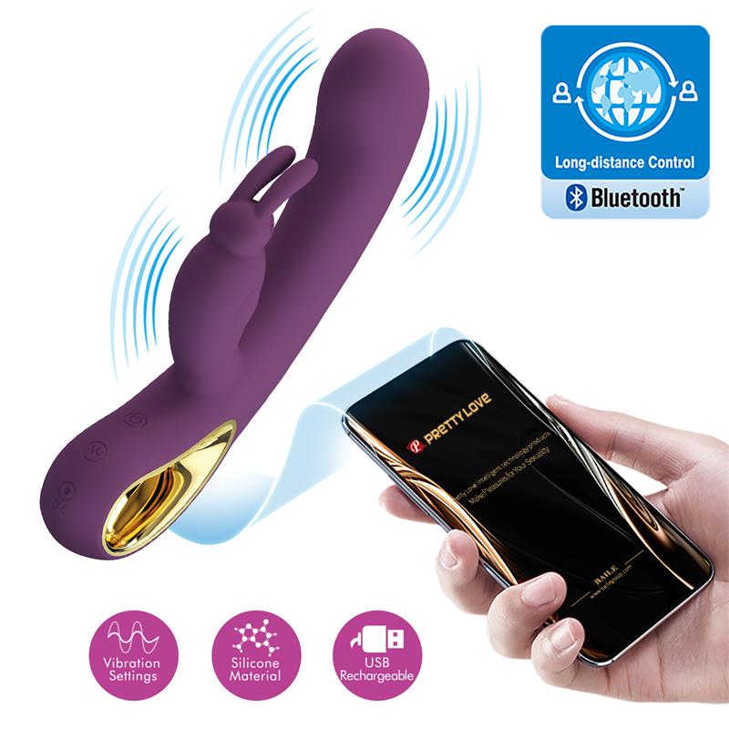 Liam Vibrador Punto G Silicona con APP Morado