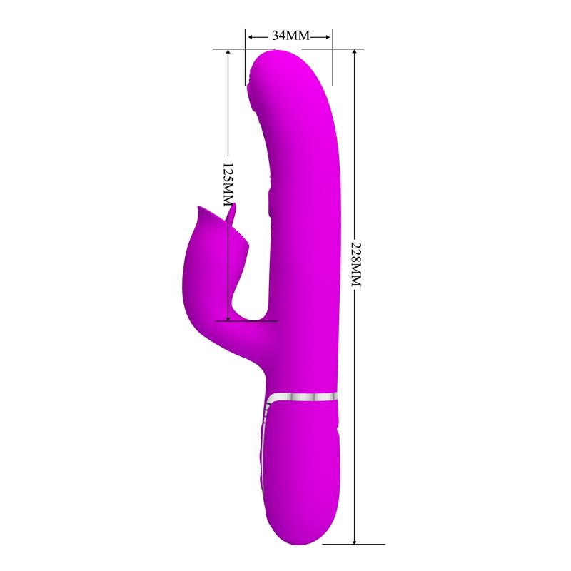 Gigi Vibrador con Licking y Thumping Fucsia