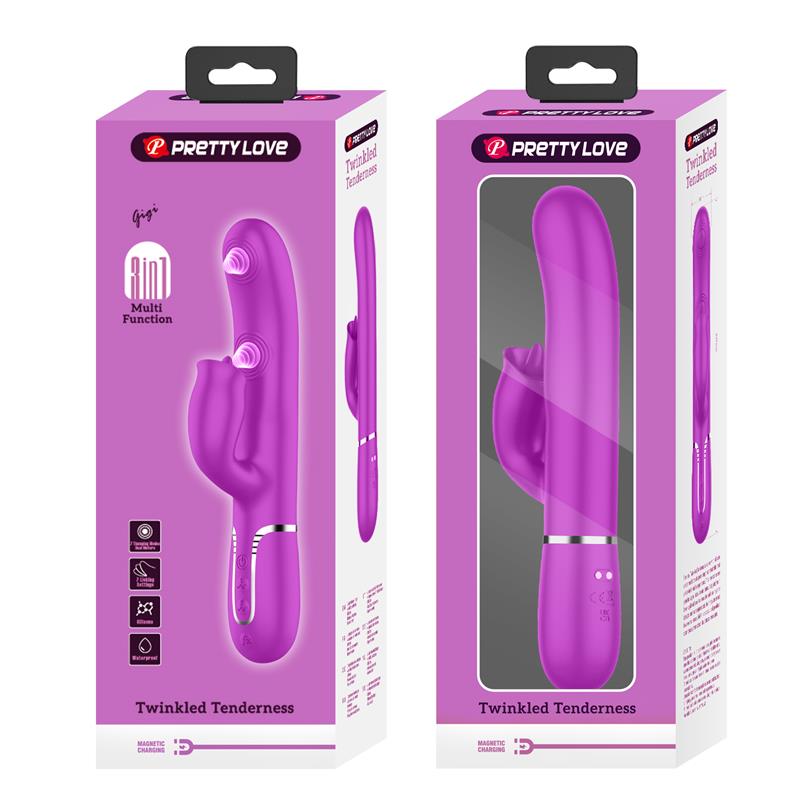 Gigi Vibrador con Licking y Thumping Fucsia