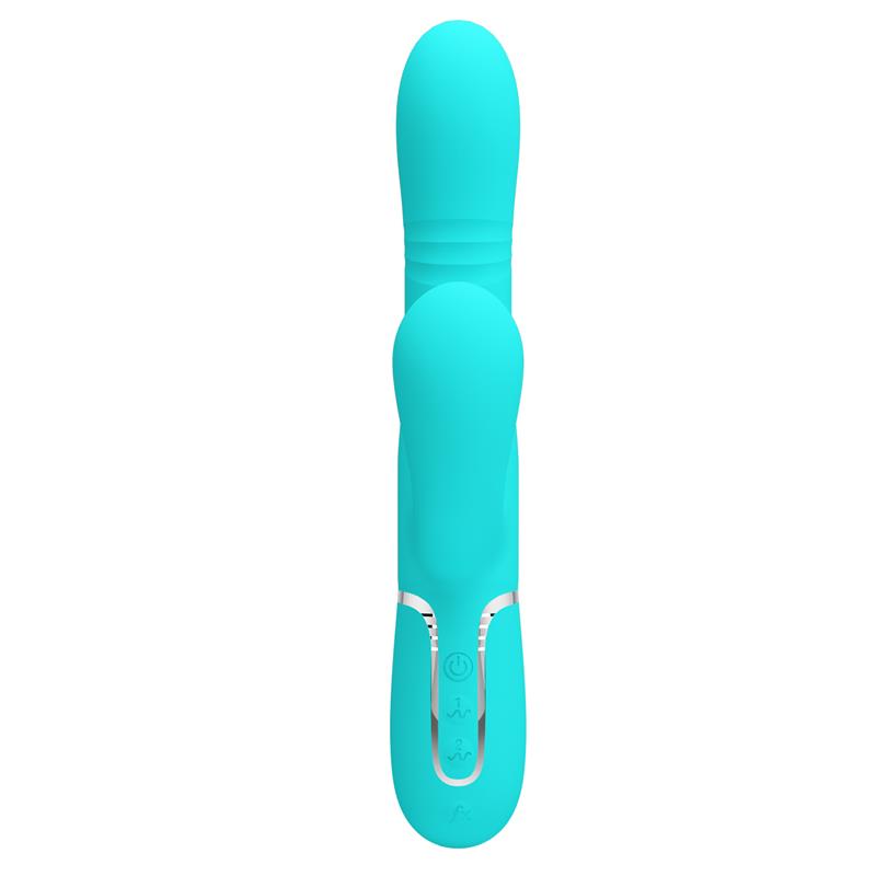Mariana Vibrador 4 en 1 Silicona Turquesa