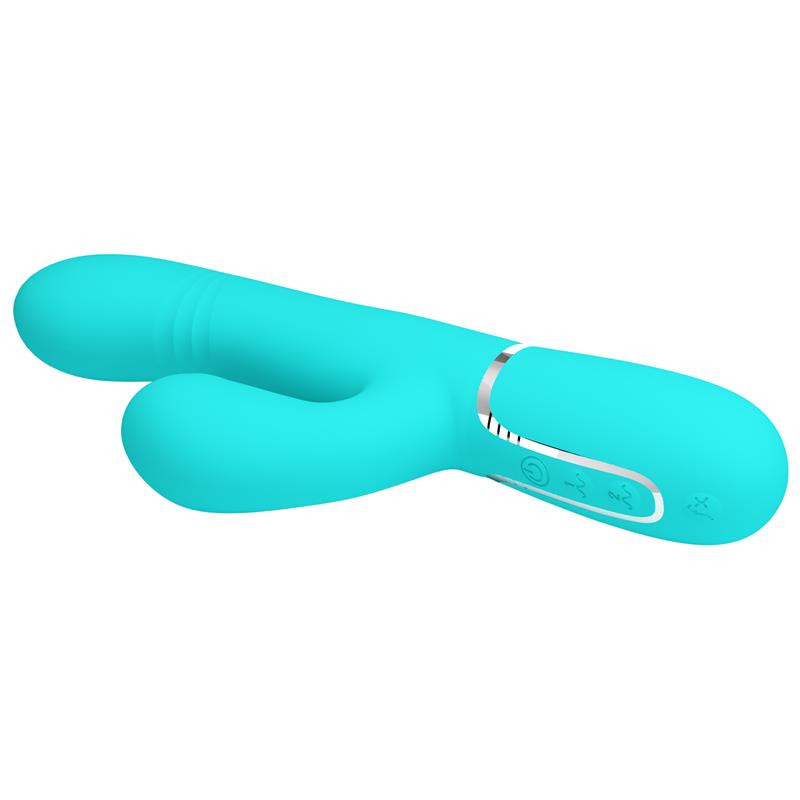 Mariana Vibrador 4 en 1 Silicona Turquesa