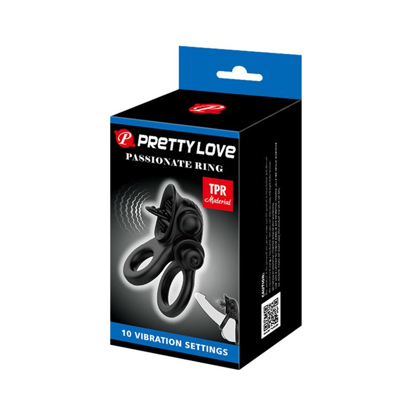 Passionate Anillo Doble para el Pene con Vibracion