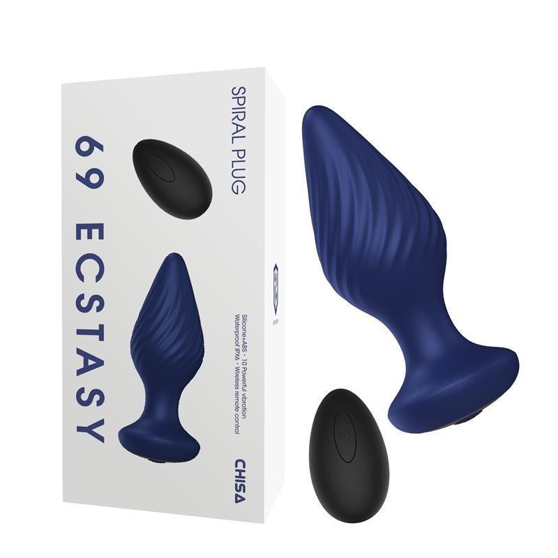 Spiral Plug Anal con Vibracion y Control Remoto