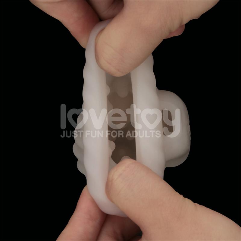 Knights Ring Funda para el Pene y Estimulador Spiral