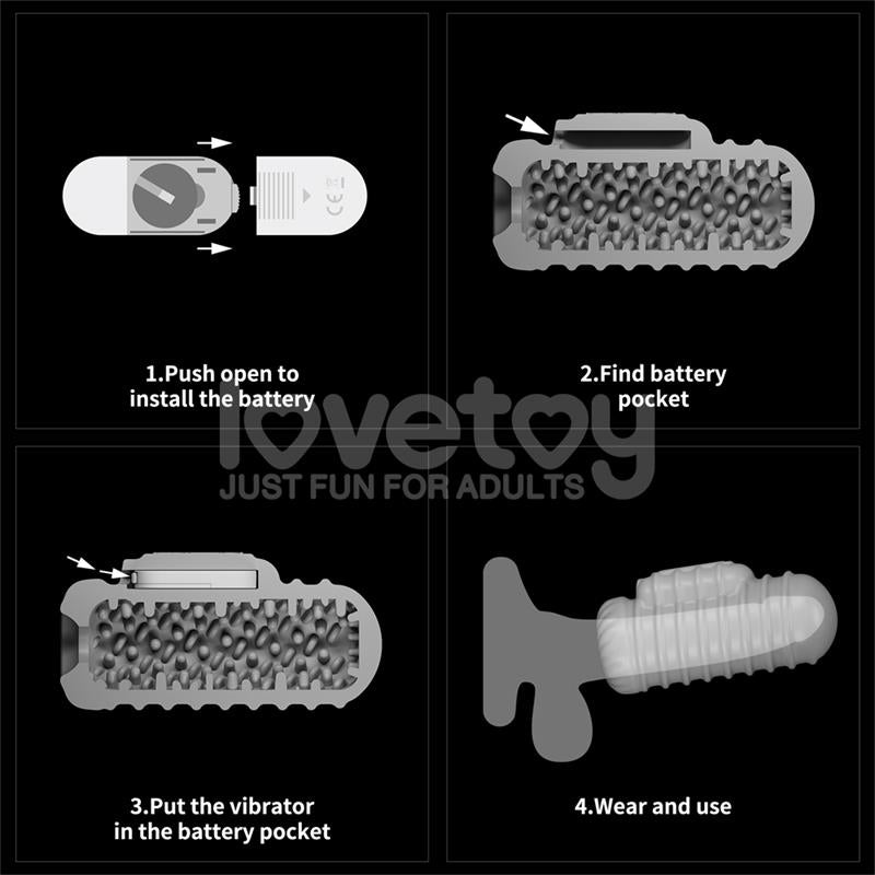 Knights Ring Funda para el Pene y Estimulador Wavy