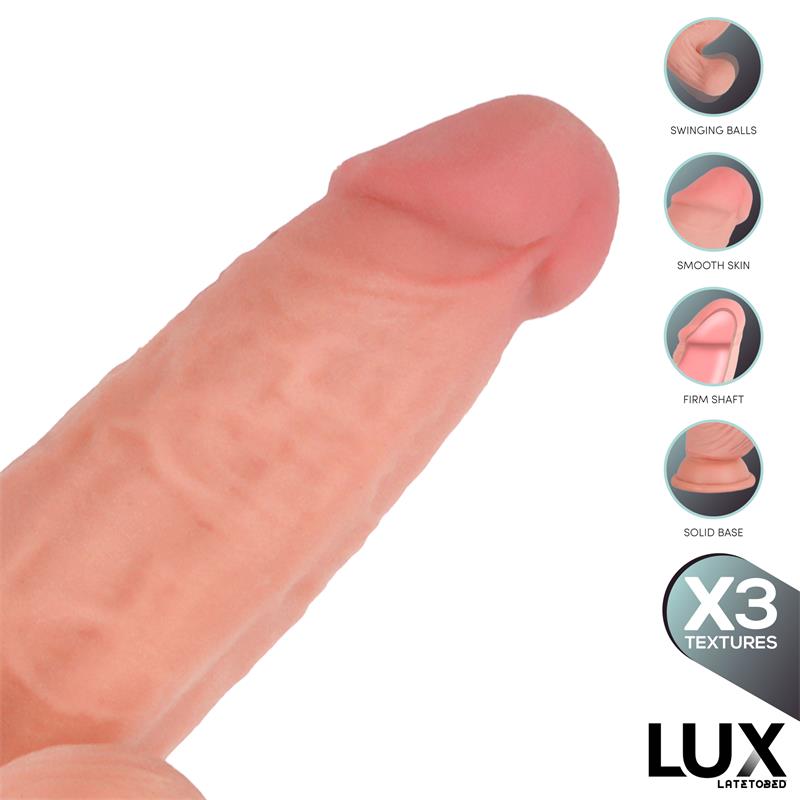 Lars Dildo Triple Densidad con Testiculos Oscilantes 76