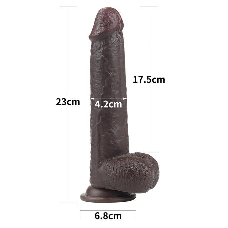 Dildo con Piel Retractil 9 Negro