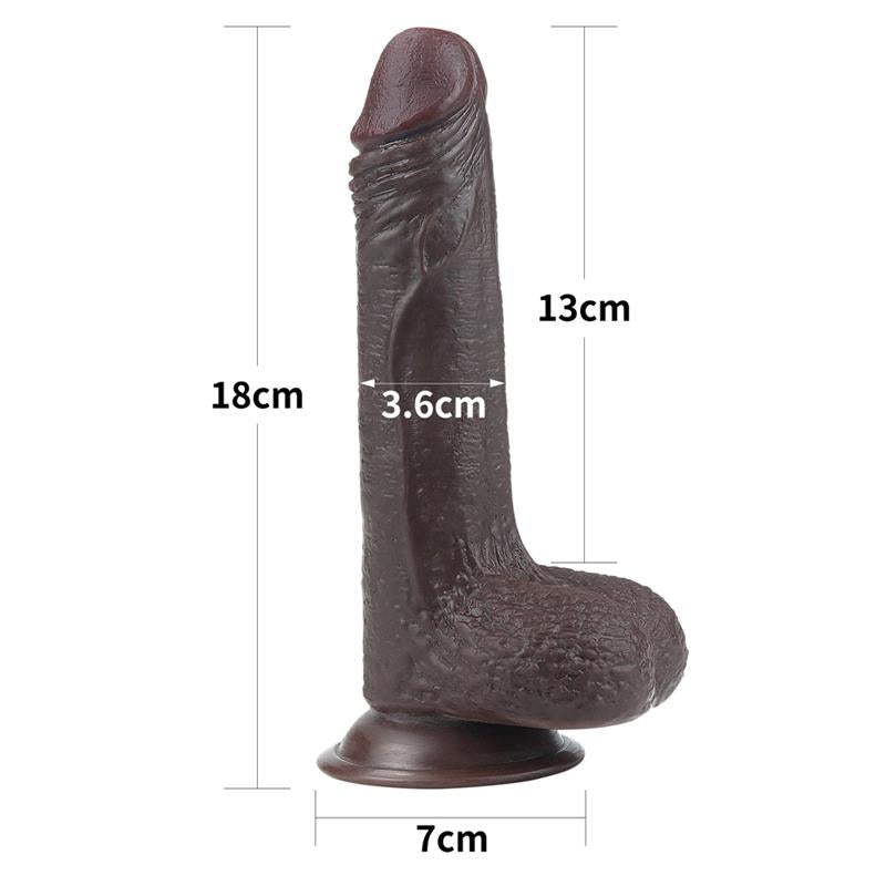 Dildo con Piel Retractil 7 Negro