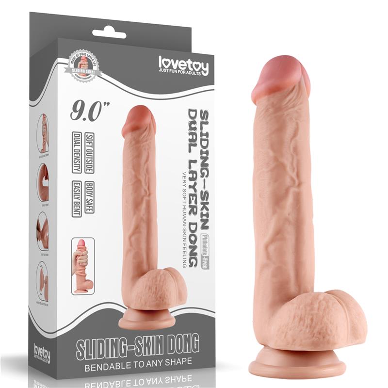 Dildo con Piel Retractil 9 Natural