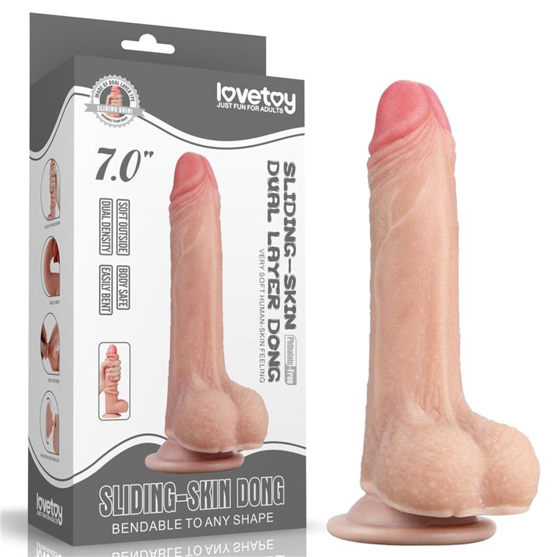 Dildo con Piel Retractil 7 Natural