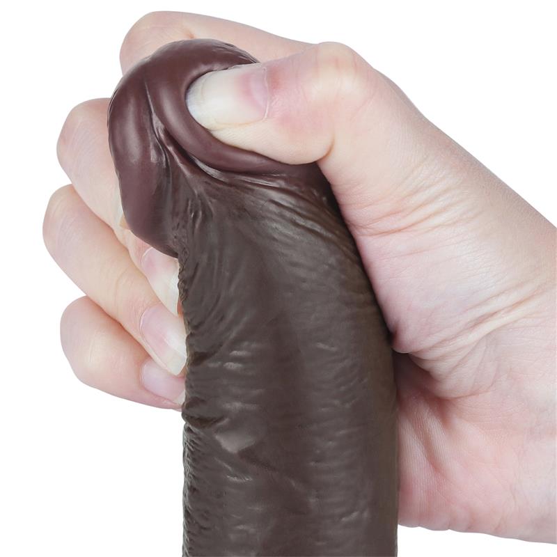 Dildo Dual Layer Piel Deslizante Retractil 75