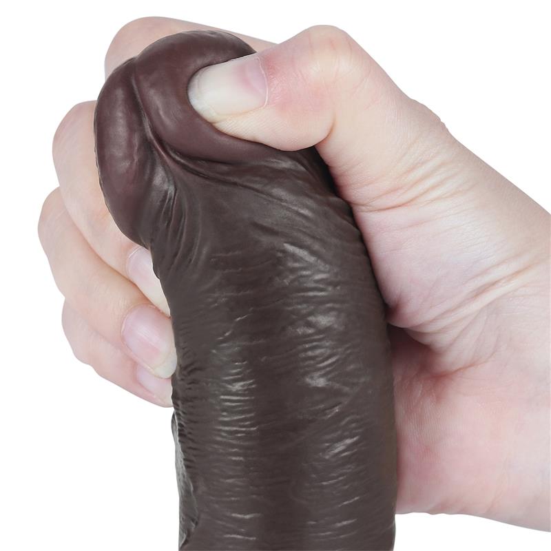 Dildo Dual Layer Piel Delizante Retractil 8
