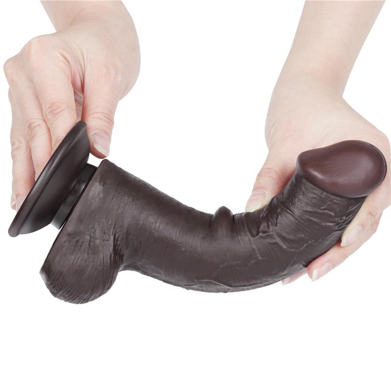 Dildo Dual Layer Piel Deslizante Retractil 8