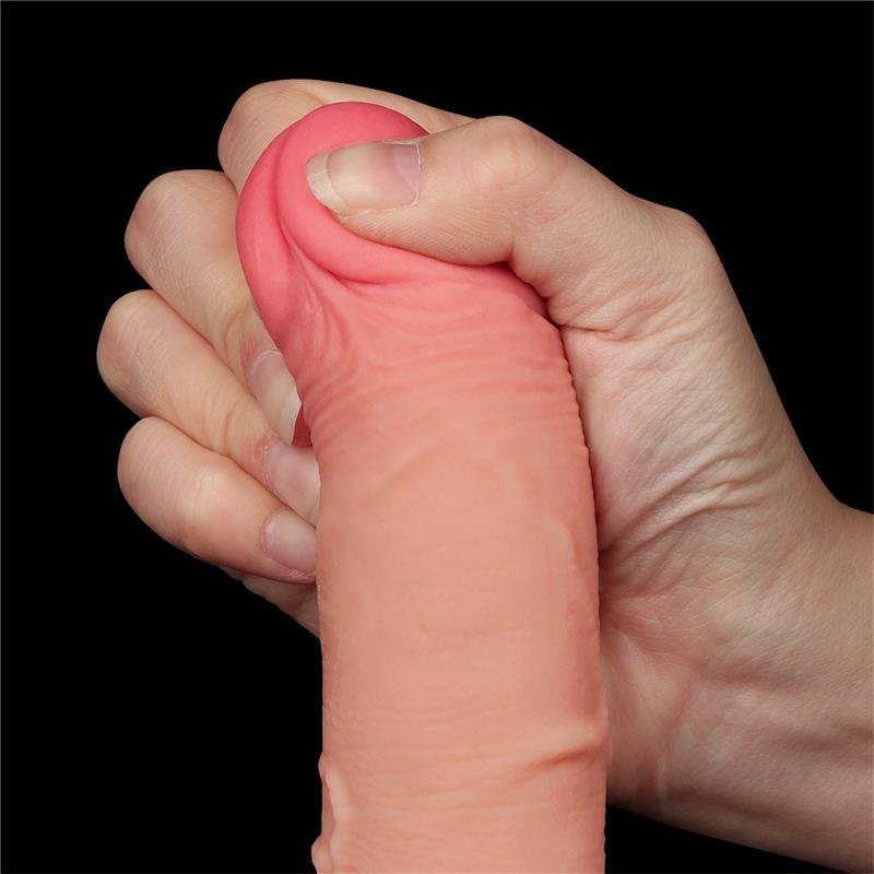 Dildo Dual Layer Piel Deslizante Retractil 75