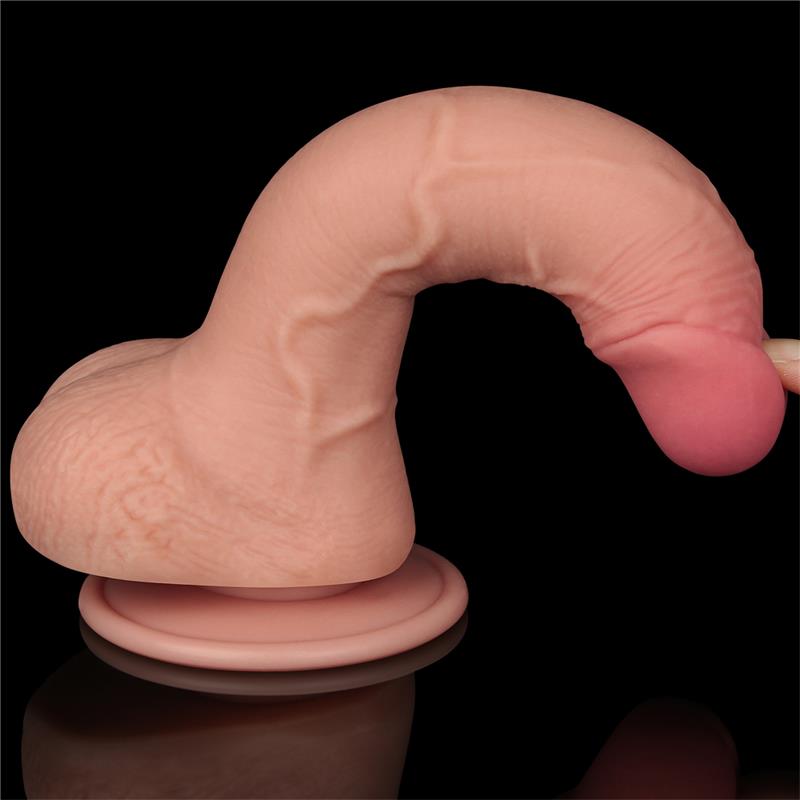 Dildo Dual Layer Piel Deslizante Retractil 75