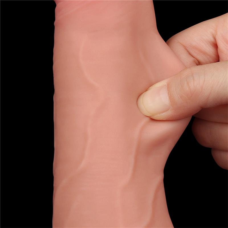 Dildo Dual Layer Piel Deslizante Retractil 85