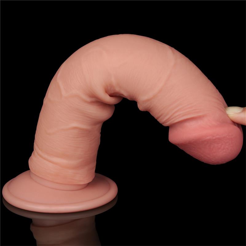 Dildo Dual Layer Piel Deslizante Retractil 8
