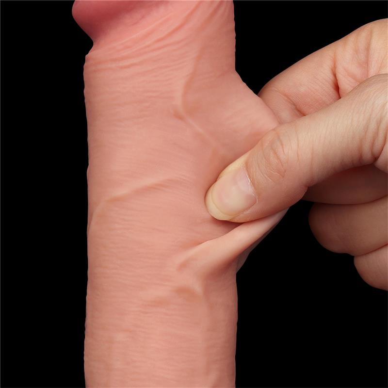Dildo Dual Layer Piel Deslizante Retractil 8