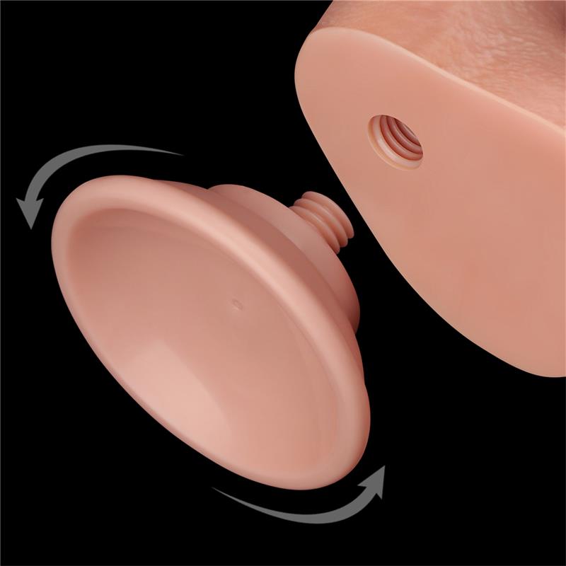 Dildo Dual Density Piel Deslizante Retractil 85