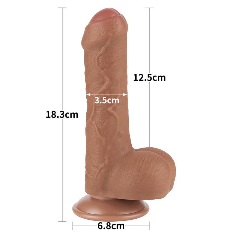 Dildo con Piel Retractil 7 Bronceado