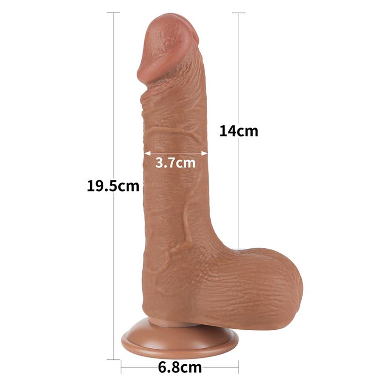 Dildo con Piel Retractil 75 Bronceado