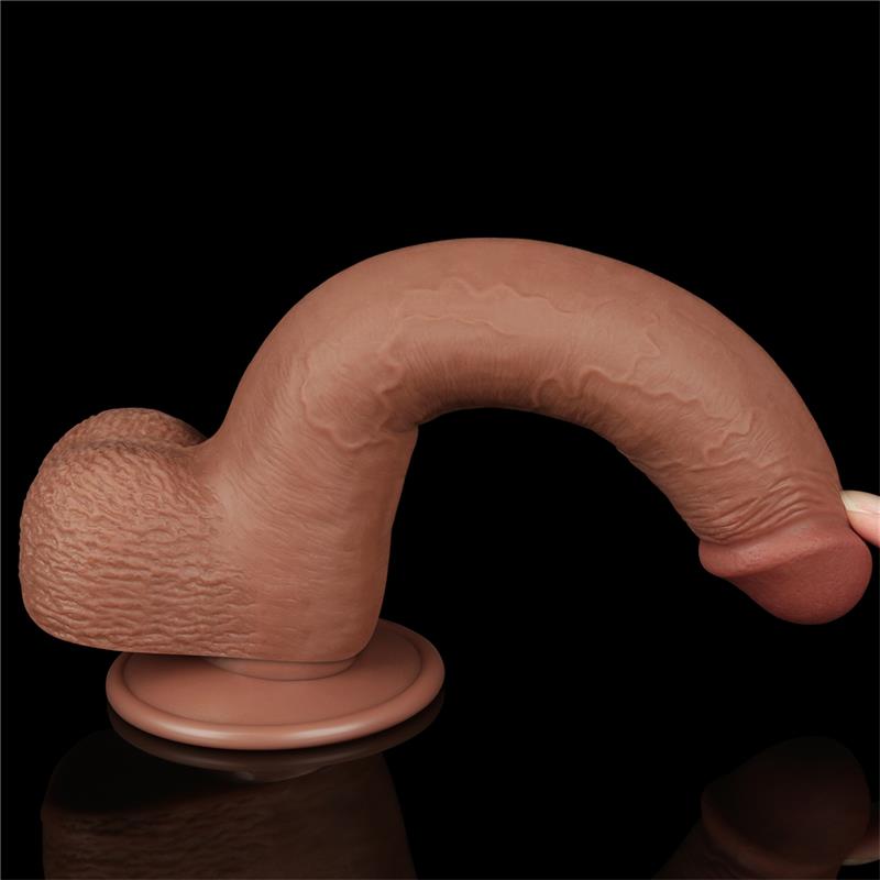 Dildo con Piel Retractil 9 Bronceado