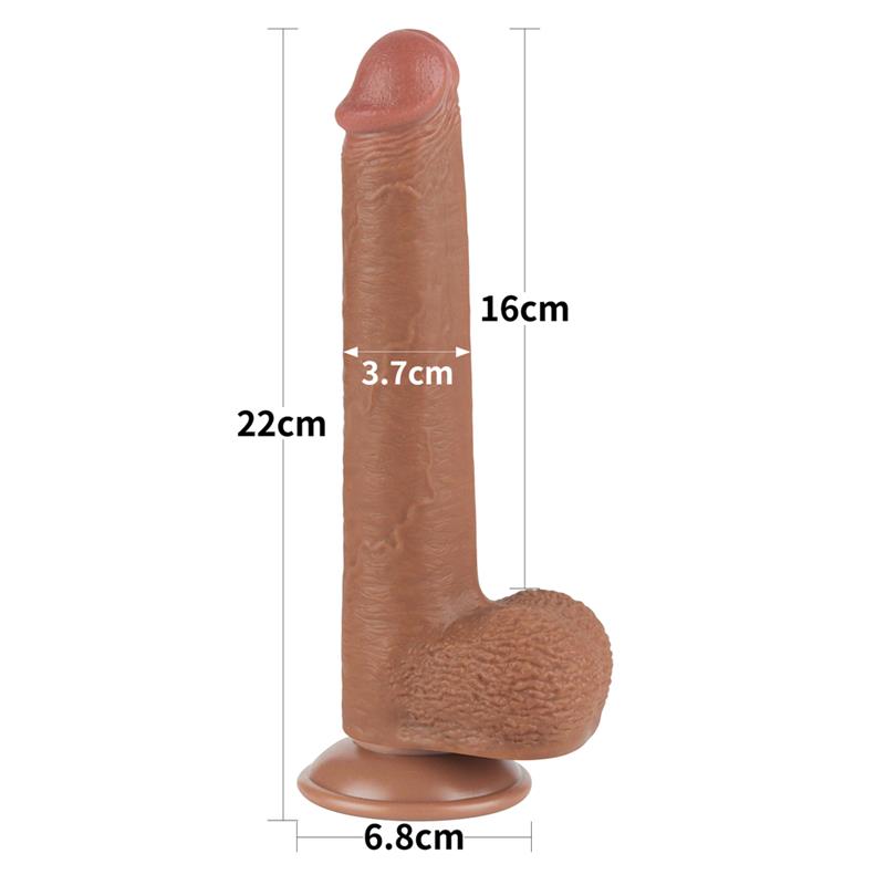 Dildo con Piel Retractil 9 Bronceado