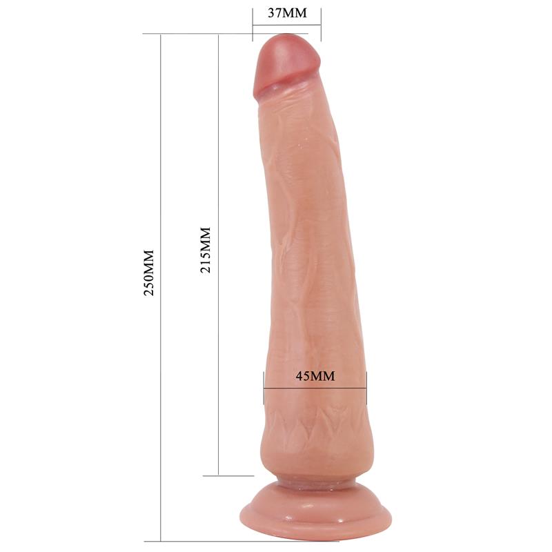 Dildo Realista con Piel Deslizante Retractil 25 cm