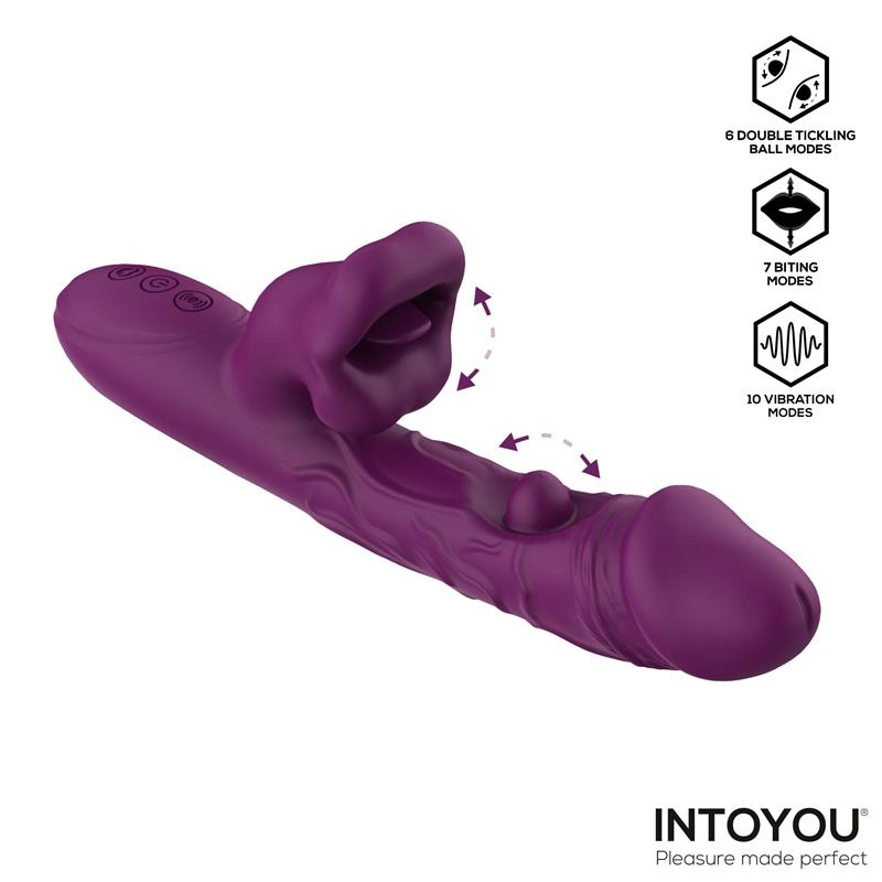 Bella Vibrador Doble Bola Cosquilleante y Mordisqueo 3 Motores