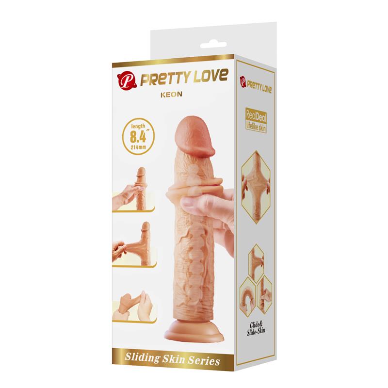 Keon Dildo con Piel Deslizante Retractil 21 cm
