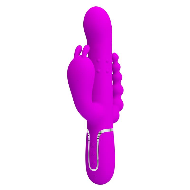 Cammy 4 in 1 Vibrador con Bolas Rotadoras y Cadena Anal