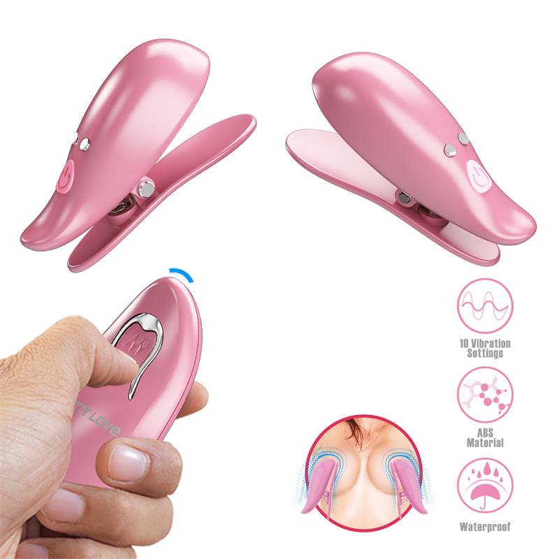 Cailey Pinzas para Pezones con Vibracion y Control Remoto