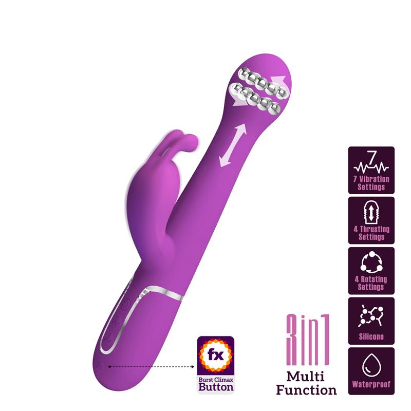 Dejon Vibrador con Thrusting y Rotacion Twinkled