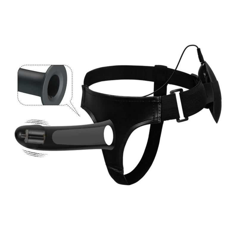 Arnes con Dildo Hueco con Vibracion Vito