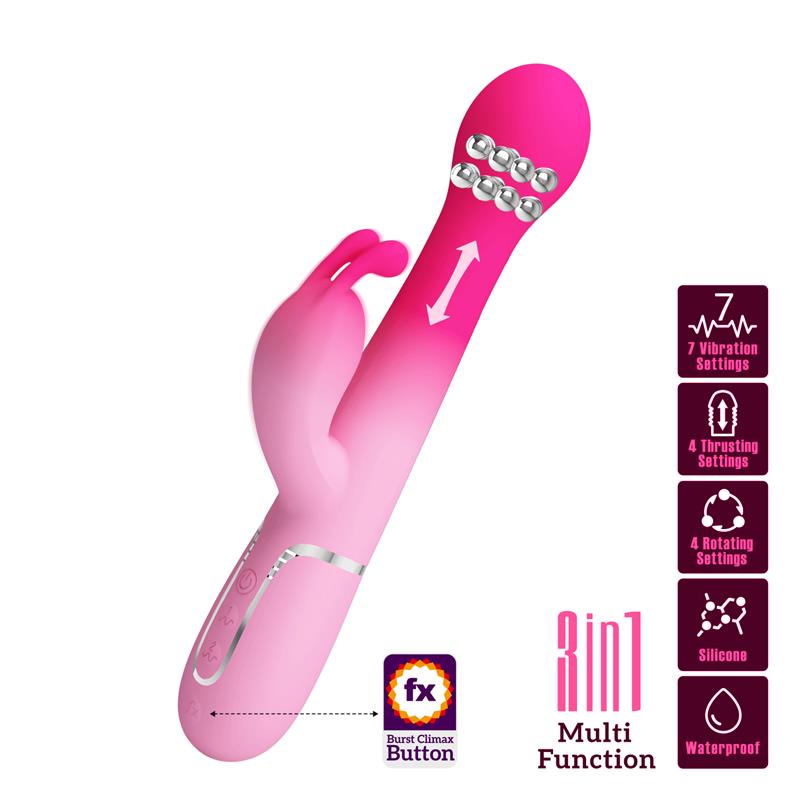 Dejon Vibrador con Thrusting y Bolas Rotatorias
