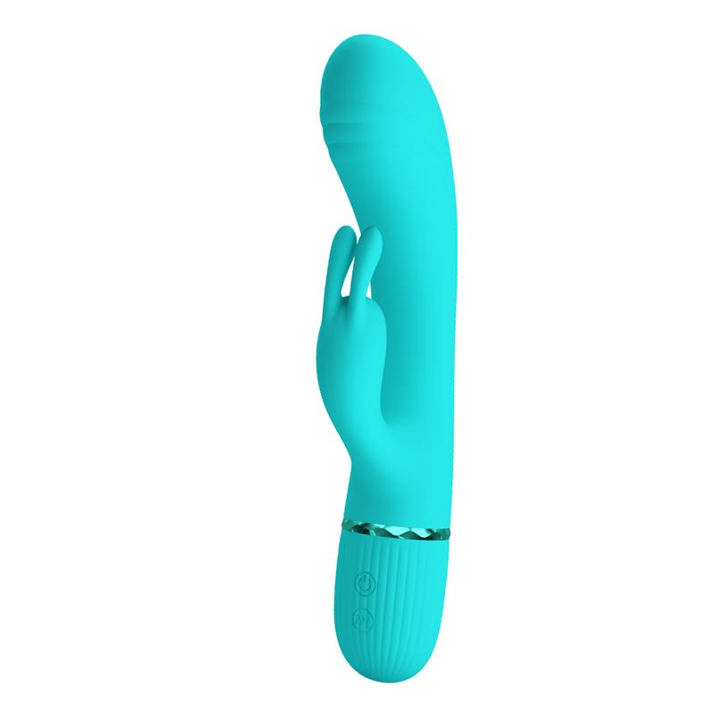 Scocco Vibrador con Rabbit Turquesa