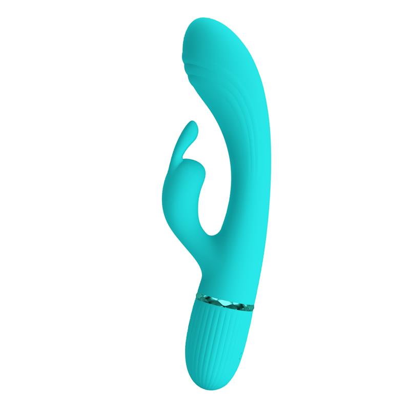 Scocco Vibrador con Rabbit Turquesa