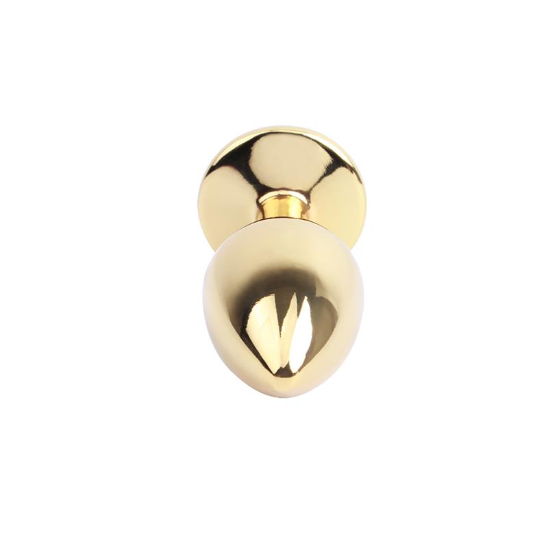Plug Anal Dorado con Gema Azul