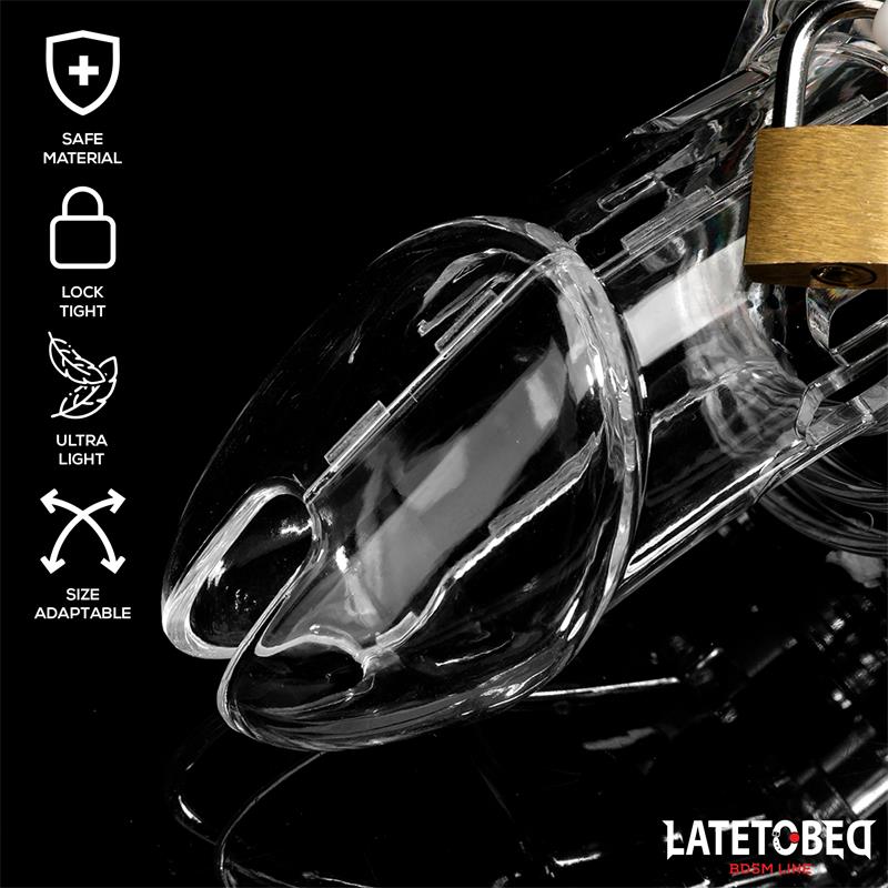 Jaula de Pene de Castidad Long Transparente