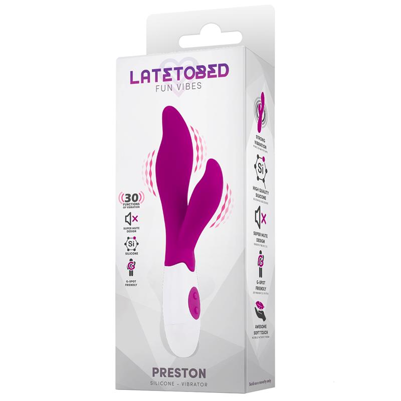 Preston Vibrador con Estimulador Silicona